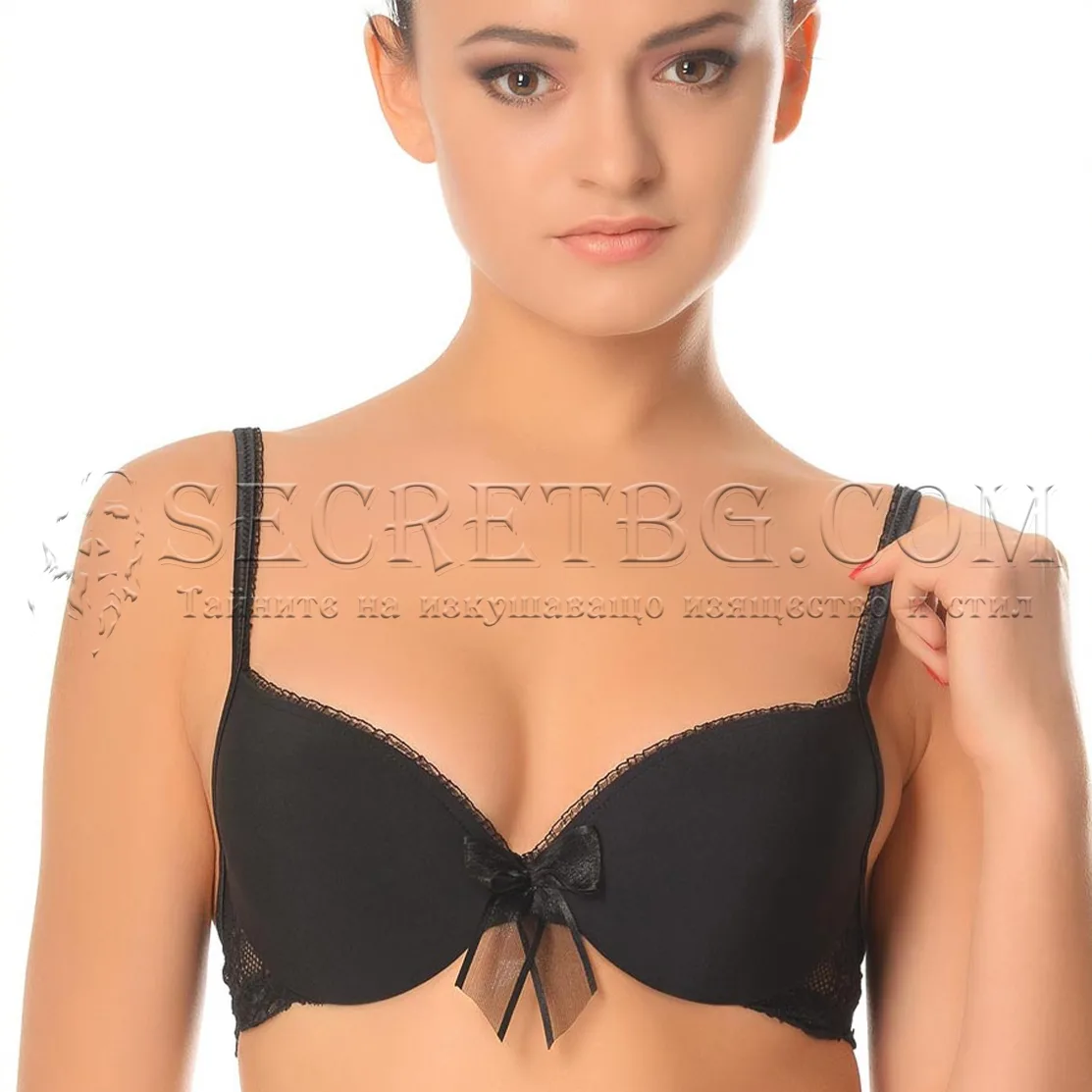 Сутиен Leilieve 801 изчистен с лек Push Up ефект черен