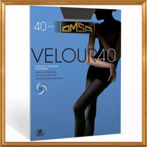 Безшевен чорапогащник Omsa Velour 40