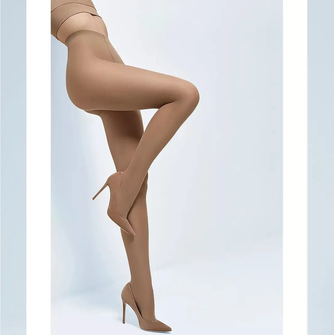 Безшевен чорапогащник Omsa Velour 40