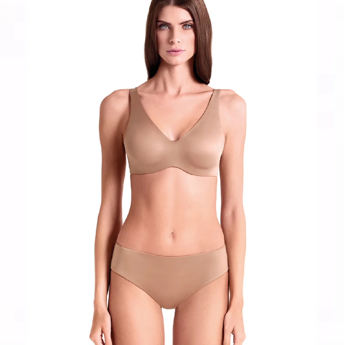 Сутиен без банели Lormar Triangolo Shine - Bronze
