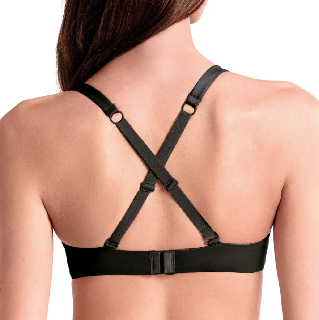 Сутиен без банели Lormar Triangolo Shine - Черно